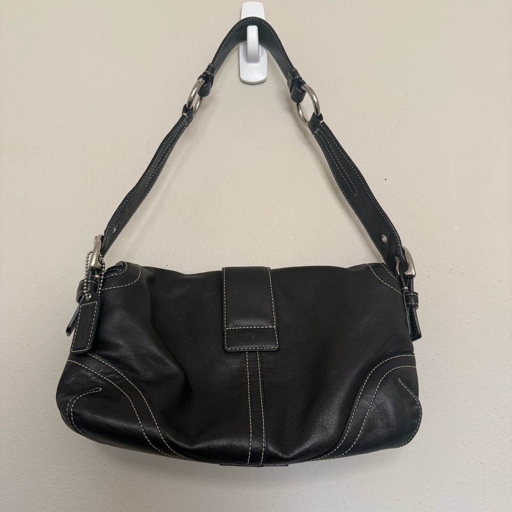 Coach Black Shoulder Soho Black Multi Pocket Bag - Picture 5 of 9
